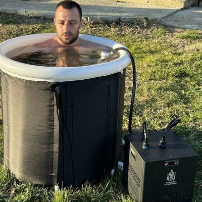 Warrior Willpower Water Chiller + Portable Ice Bath Bundle – 0.3 HP or 0.5 HP, Cools to 39°F, No Ice Needed