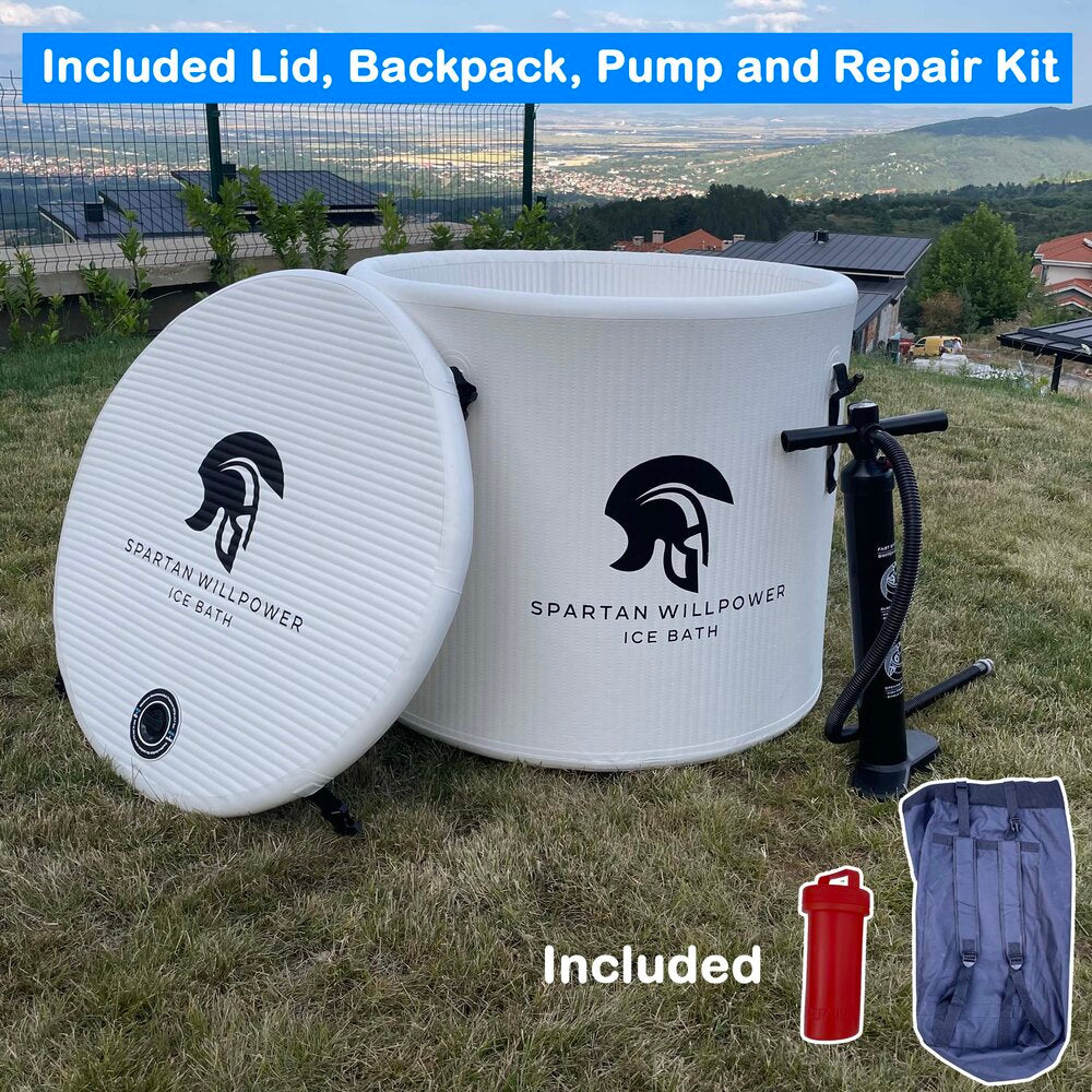 Warrior Willpower Max 1 HP WiFi Water Chiller/Heater + Barrel Ice Bath Bundle