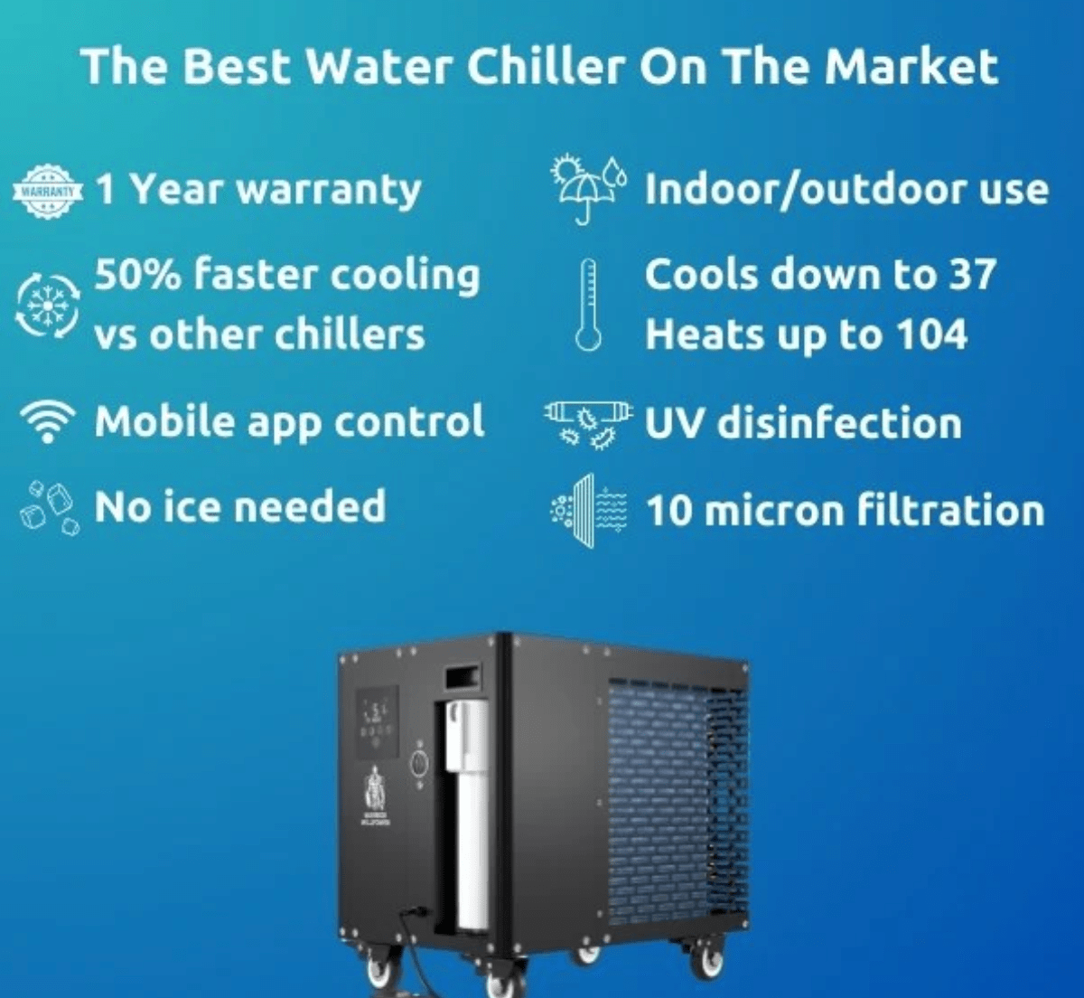 WARRIOR MAX 1 HP Wi-Fi Water Chiller + Heater